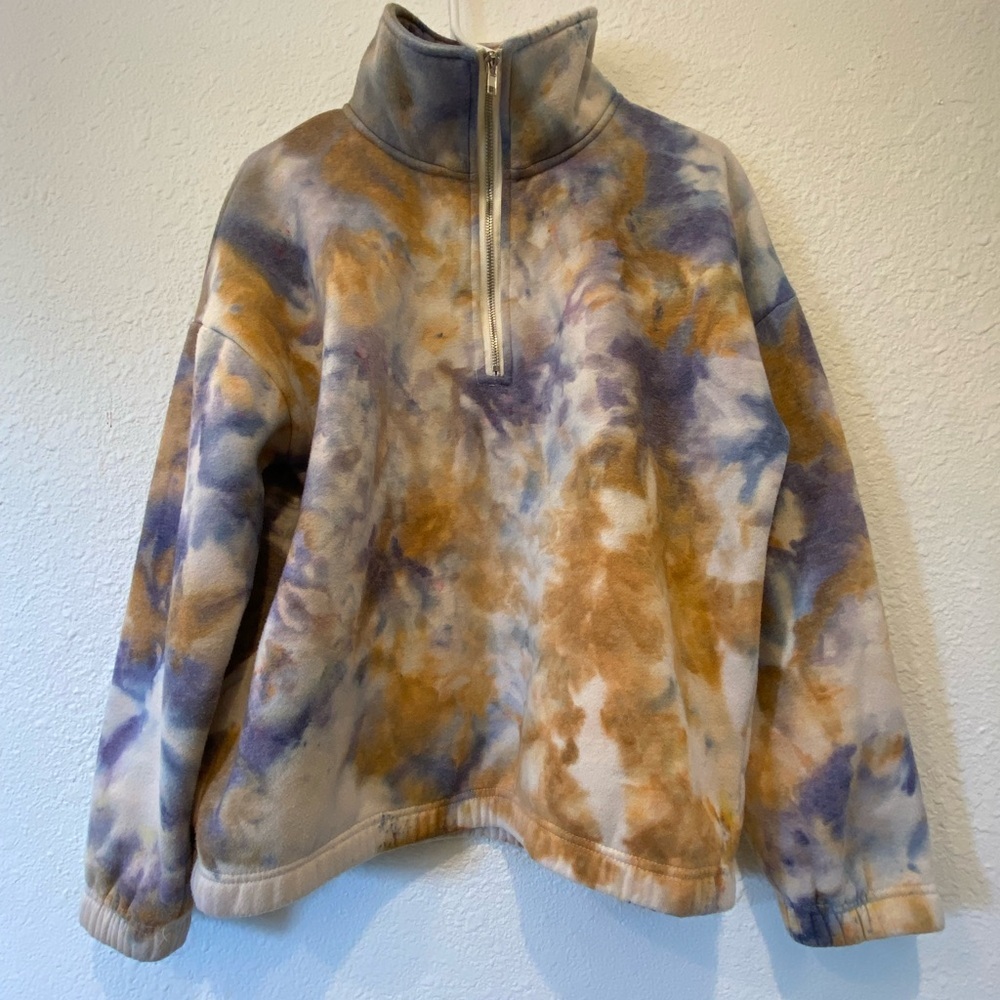 Tie-Dye Half-zip Pullover Sweatshirt